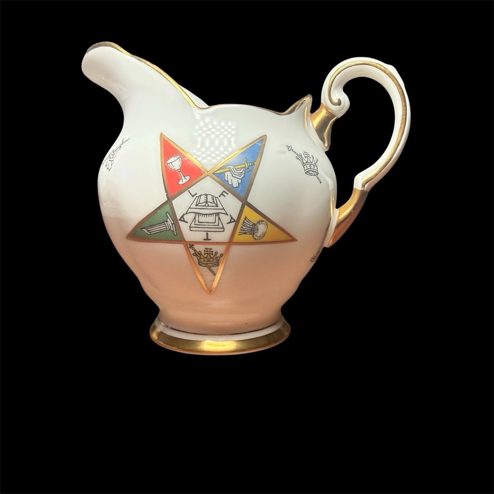 Tuscan Fine Bone China Masonic Order of The Eastern Star Cream and Sugar Set